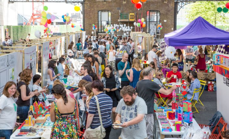 What's on in London this weekend: people wandering among stalls at a market
