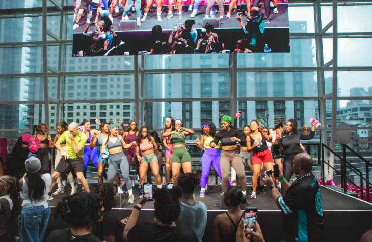 What's on in London this weekend: a group of dance instructors up on stage leading a crowd
