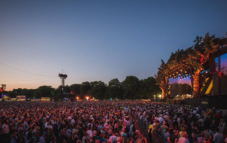 What's on in London in June 2026: crowds watching a gig at BST Hyde Park