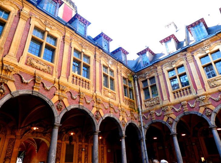 Extreme day trip from London to Lille: an ornate courtyard