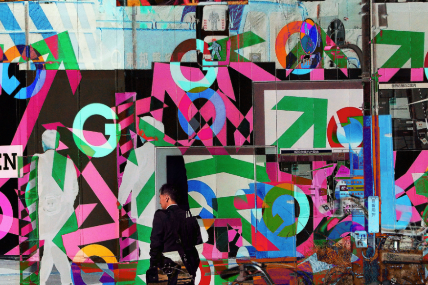 What's on in London in June 2026: a person walking past a colourful mural wall