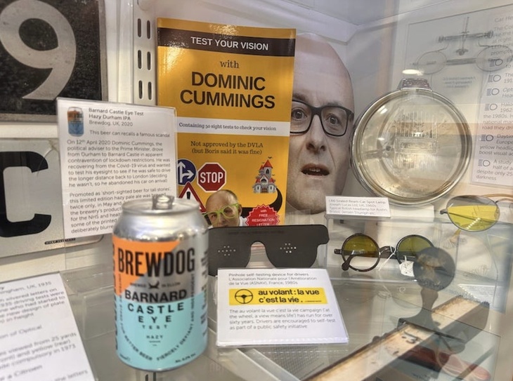 A cheeky display on Dominic Cummings' eyesight