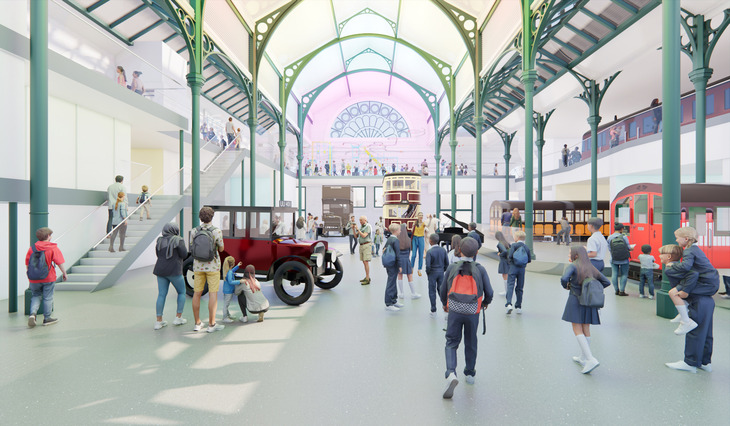 A mock up of the museum's updated interior