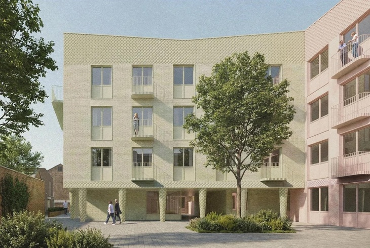 Wafer themed apartment buildings
