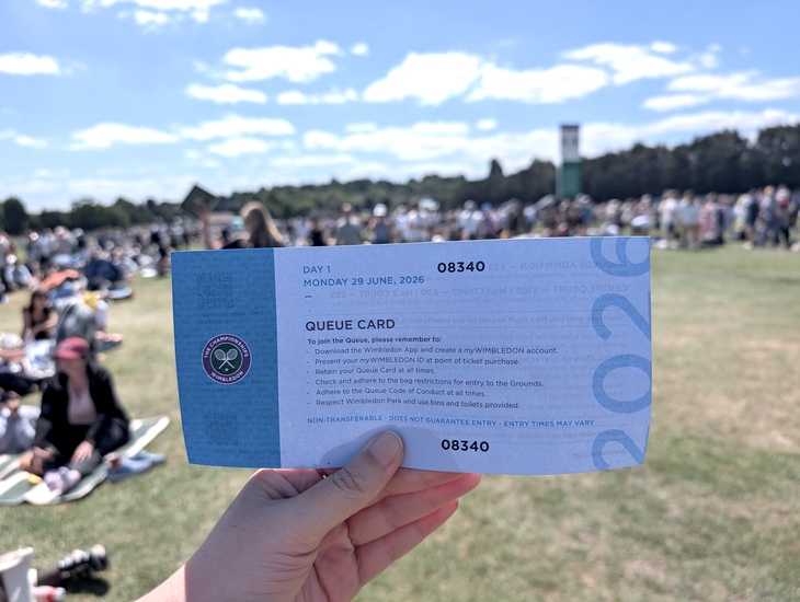 A Wimbledon Queue ticket