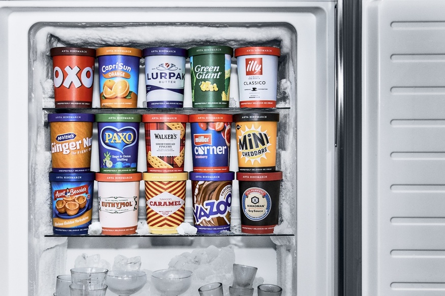A freezer full of weird and wonderful ice creams