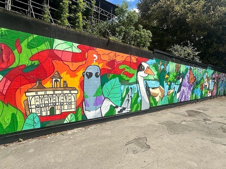 Mural on the side of Broomfield House