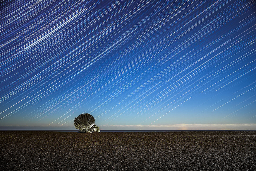 A meteor shower