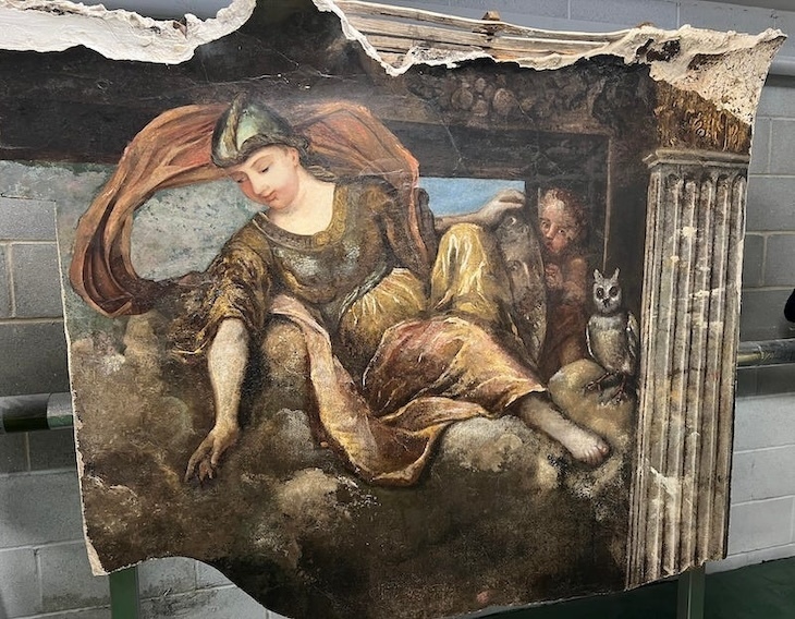 A mural fragment from Broomfield House