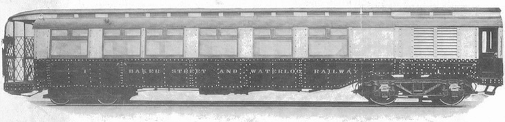 An old 1906 stock underground railway carriage