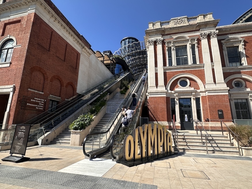 Huge escalator at Olympia