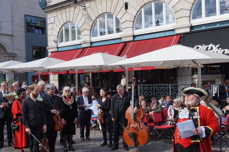 Top events in London today: the Mayor of Westminster, musicians, and others taking part in the Covent Garden Rent Ceremony