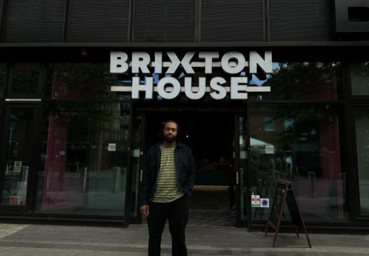 Top events in London today: a man standing outside the entrance to Brixton House