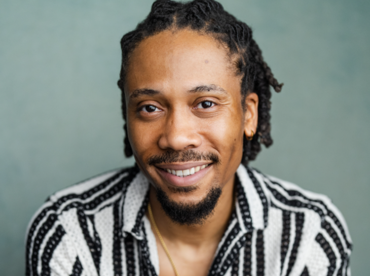 Top events in London today: Renell Shaw, with braided hair, wearing a black and white shirt