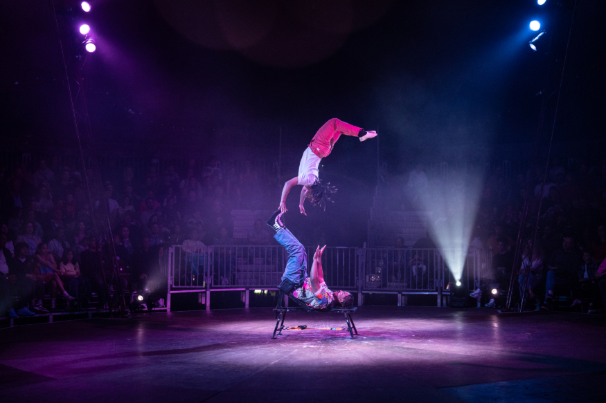 Top events in London today: a pair of acrobats performing together
