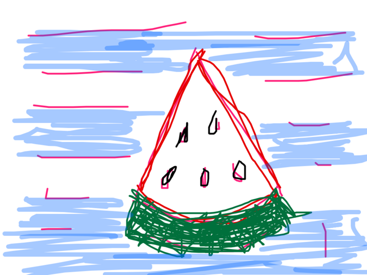 A sketch of the watermelon