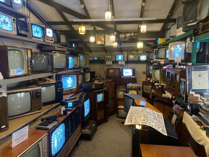 A shed full of TVs