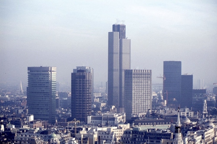 The City skyline in the 1970s