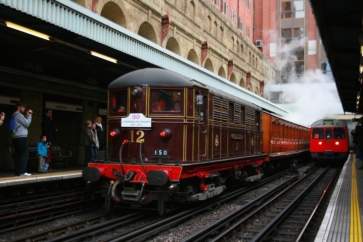 A vintage 1920 Tube train