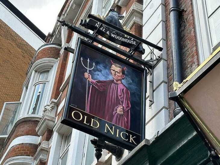 Old Nick pub sign