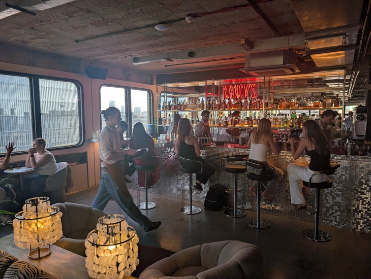 A 1970s style bar