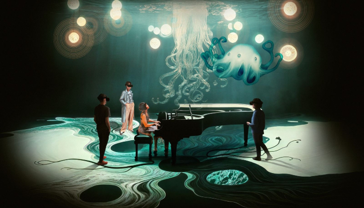 September 2026 top events in London: an image showing people wearing VR headsets watching a VR pianist playing