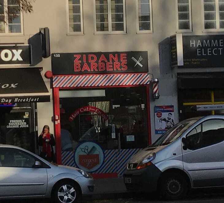 A barbers in hammersmith called Zidane