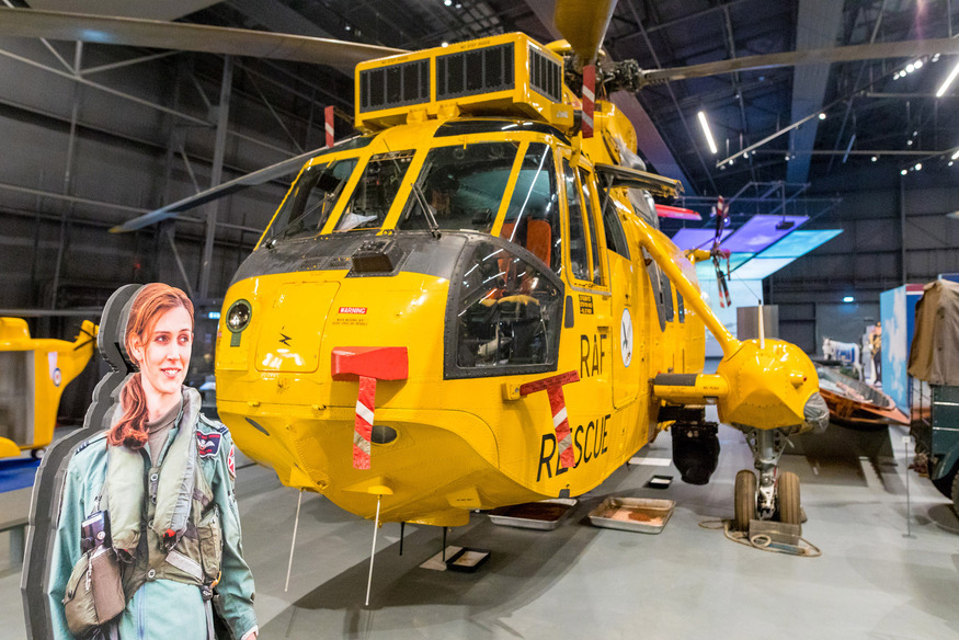 A yellow sea rescue helicopter