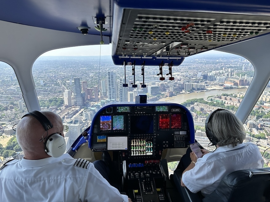 Pilots' view from the goodyear blimp
