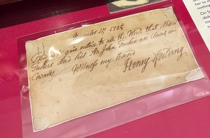 A letter from Henry Fielding