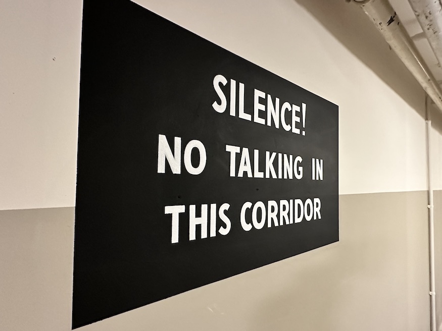 Silence No talking in this corridor