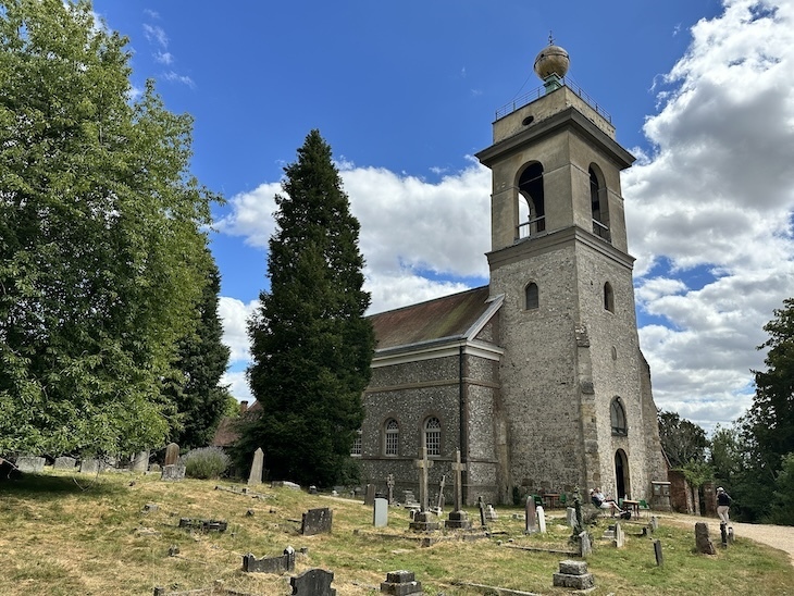 St Lawrence in West Wycombe church with golden ball