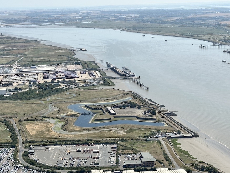 Tilbury fort from above