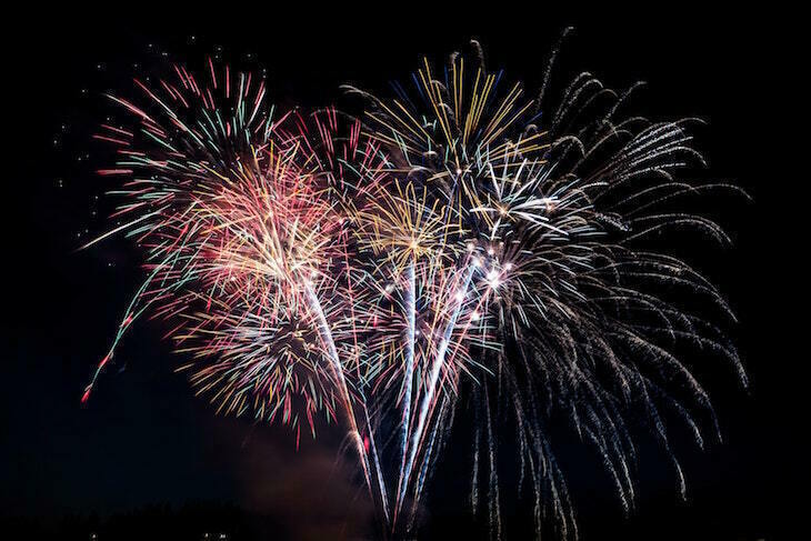 Bonfire night London 2026: fireworks exploding in the sky