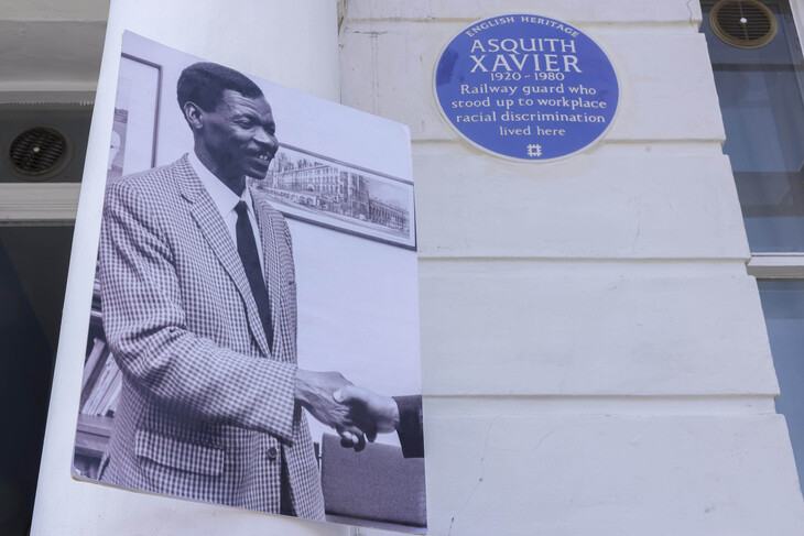 A photo of Asquith in front of his Blue Plaque
