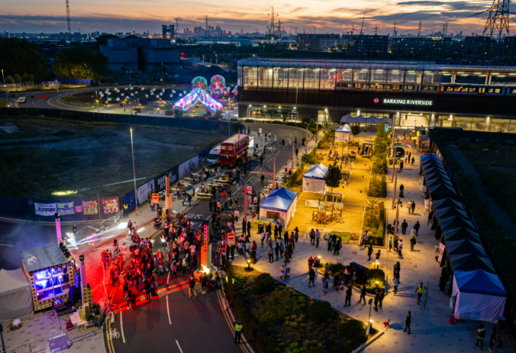 A festival going on at Barking Riverside