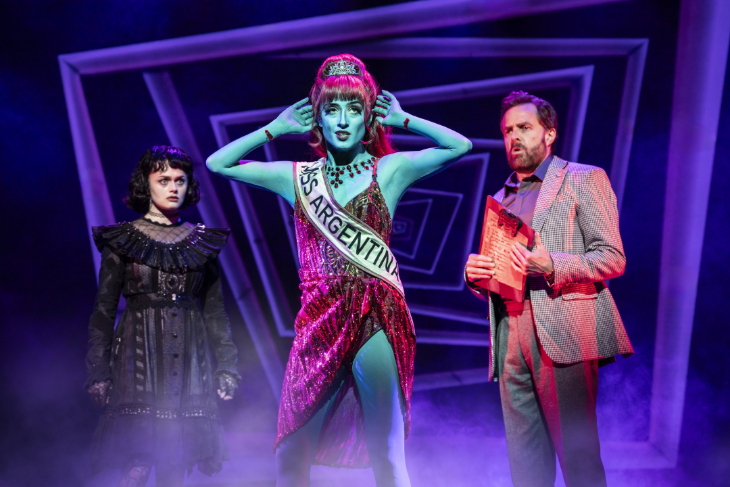 Halloween 2026 things to do in London: Miss Argentina and other characters on stage in Beetlejuice the Musical