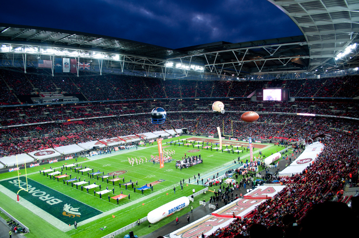 An American football field