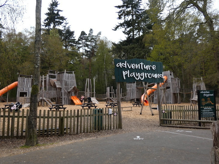 October 2026 half term in London: an adventure playground made from wood, with orange plastic slides