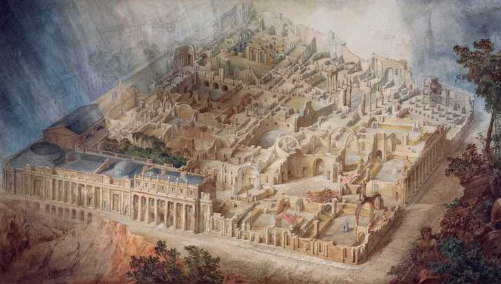 The Bank of England destroyed in an illustration from 1830