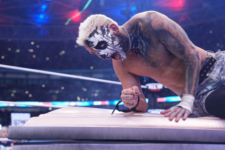 Things to do in London August bank holiday weekend 2026: a wrestler leaning one arm on the floor, with black and white face paint