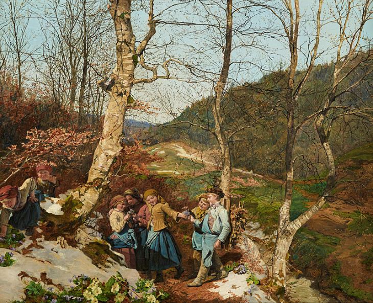 September 2026 top events in London: a painting showing children playing among trees on a hillside