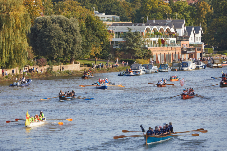 Rowers on the Thames