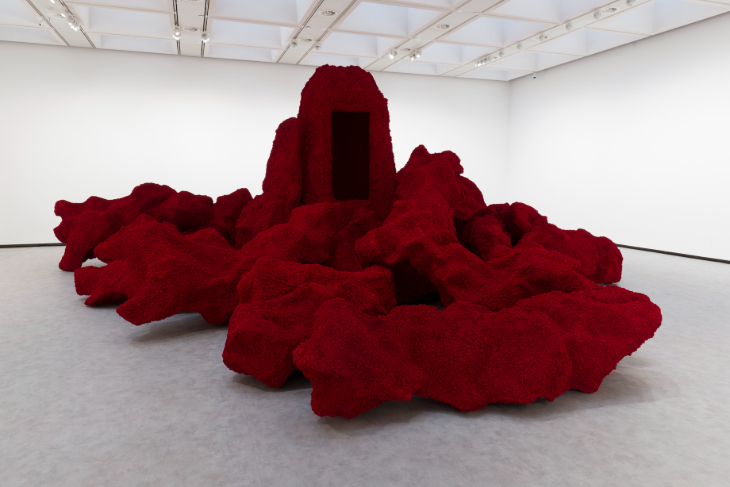 Things to do in London in October 2026: a large red sculptural artwork in the middle of a white gallery