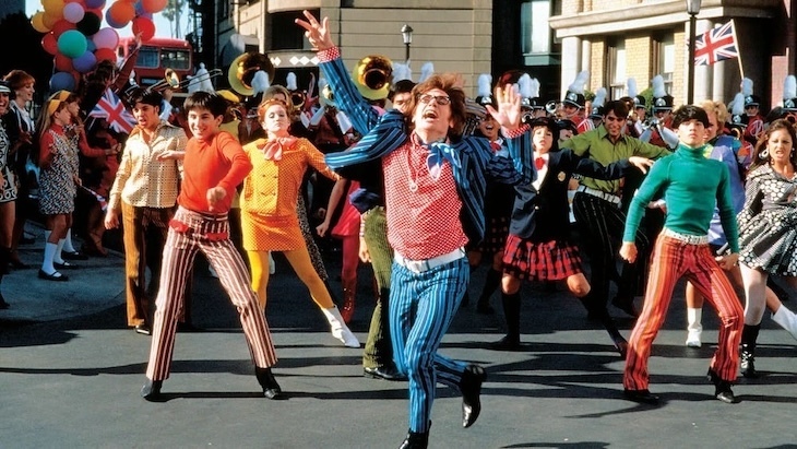 Austin Powers dancing in the street