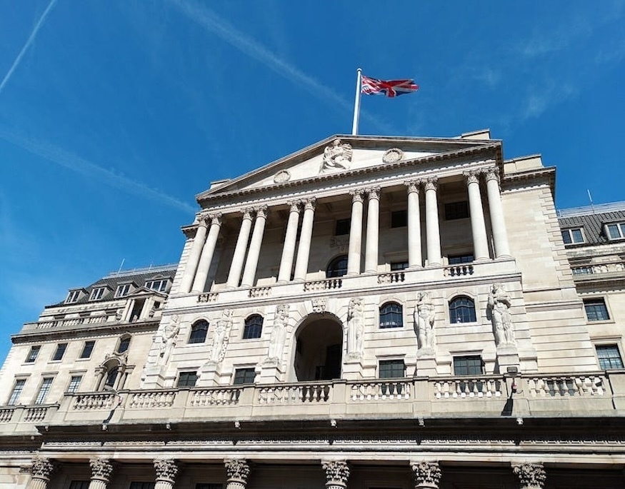 The front of the Bank of England