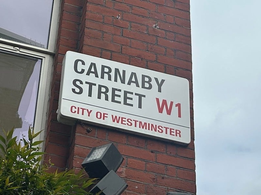 A Carnaby Street street sign