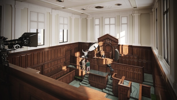 Inside a courthouse in kingston