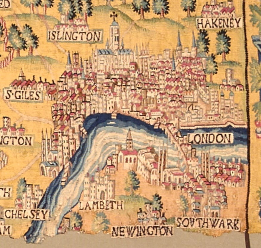 London in Tudor times, as shown on the Sheldon Tapestry