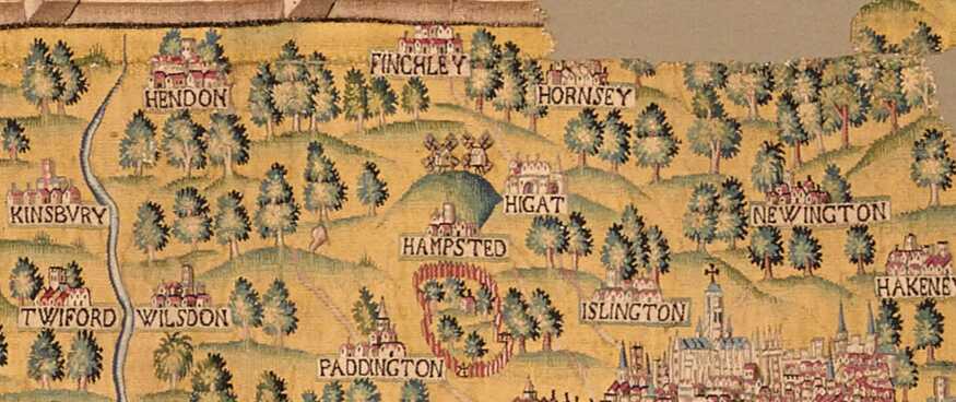 North London as seen in the Tudor sheldon tapestry